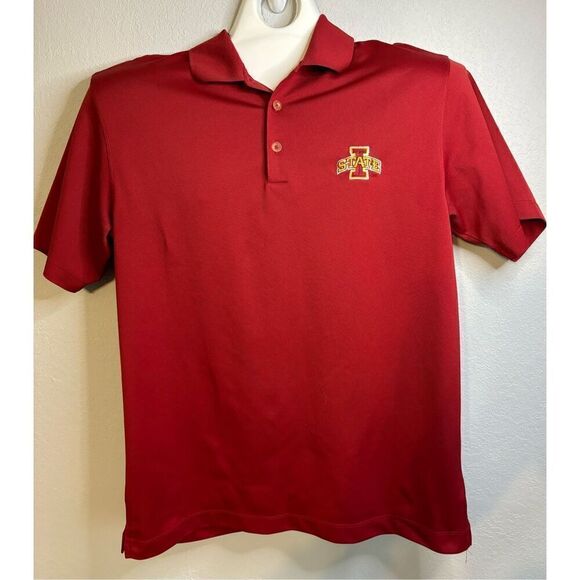 Iowa State Cyclones Nike Golf Polo Size Medium M Red - Picture 1 of 5